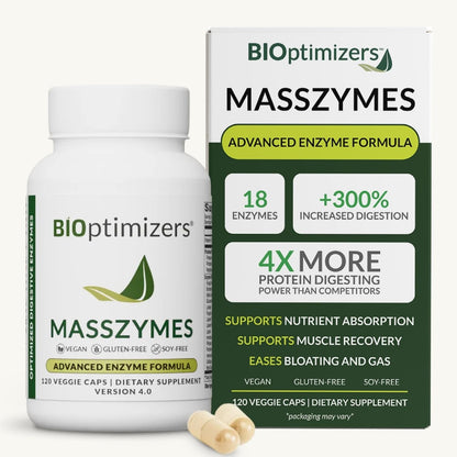 MassZymes Complete Digestive Enzymes – 120 Capsules